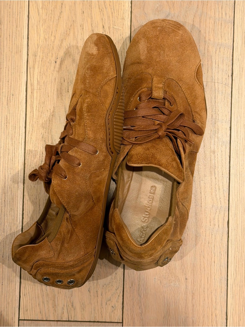 Acne Studios Men's Brown Suede Sneakers - Picture 4 of 6